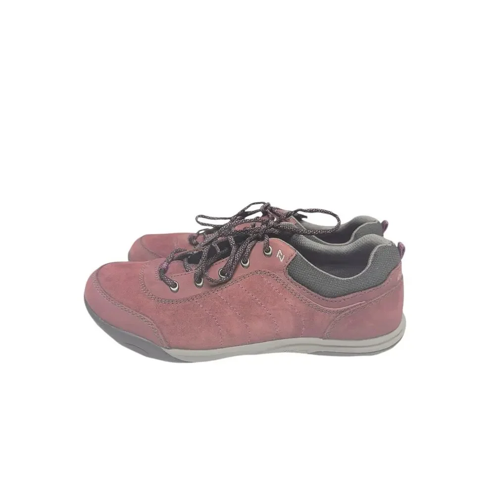 Eddie Bauer Hiking Shoes Womens 9 Purple Suede‎ Leather Trail Low Lace Up